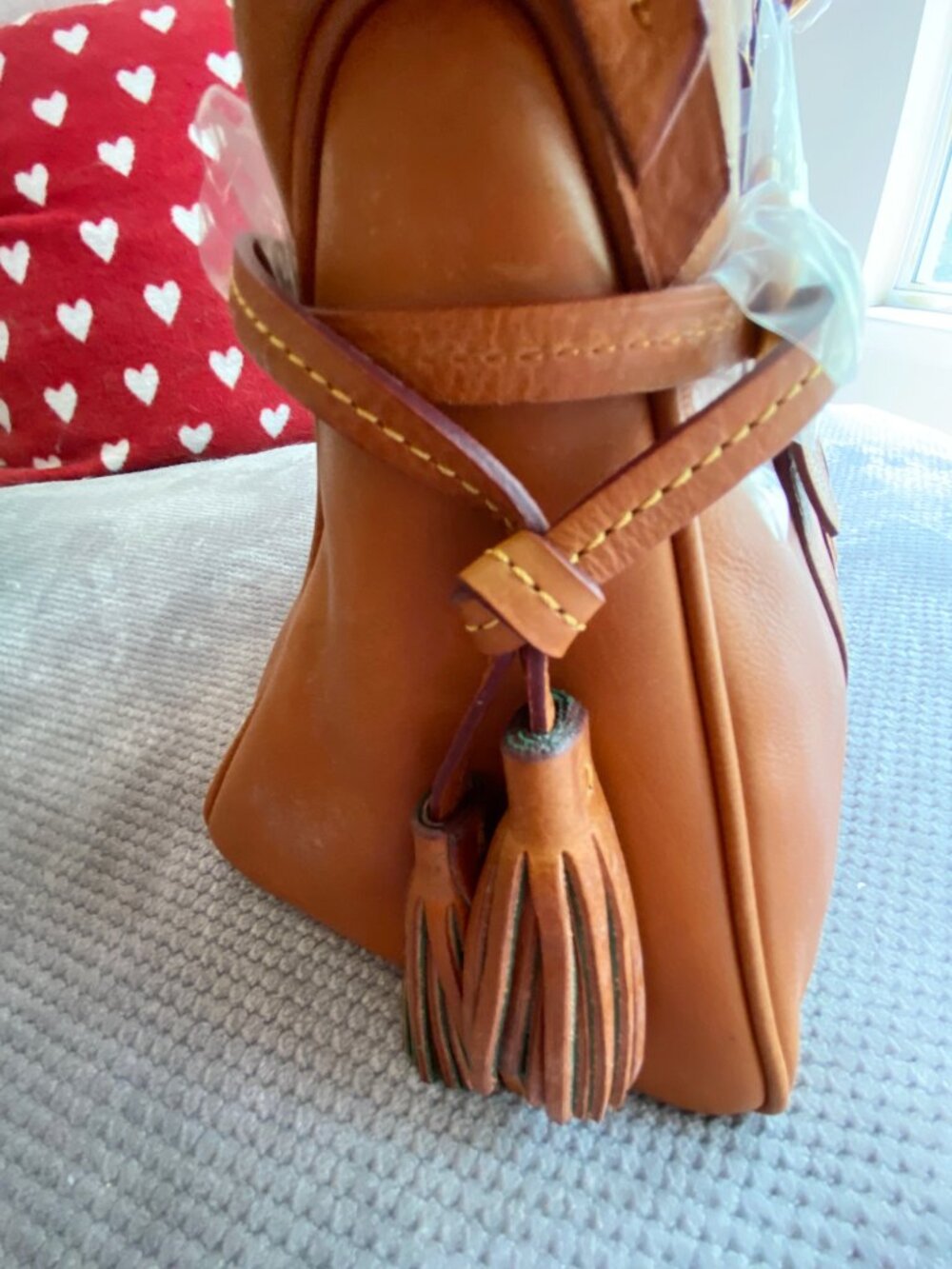 NWT Dooney & Bourke Leather Domed Buckle Satchel - Picture 4 of 10